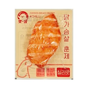 푸드원 맛닭 냉동 훈제 닭가슴살 칠리맛, 50개, 100g