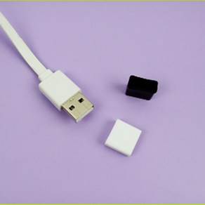 노트북 USB 케이블 보호캡 단자 포트 뚜껑 충전기 덮개 커버, 블랙