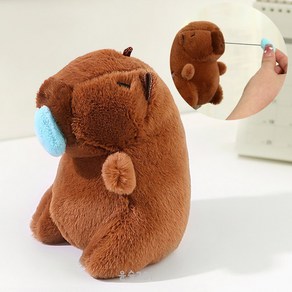 콧물훌쩍 카피바라 키링 귀여운 인형 키홀더 가방 열쇠고리, 1개