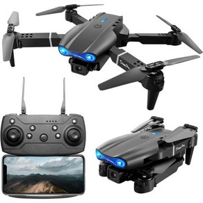 카메라가 장착된 E99 드론 HD 듀얼 카메라 FPV WiFi 접이식 RC 쿼드콥터 초보자용 리모컨 드론 장난감 실내외 UAV 배터리 포함, 카메라가 장착된 E99 드론, HD 듀얼 카메라 FPV