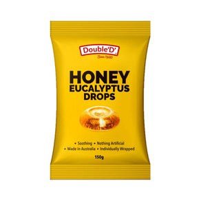 Double D 호주 더블 디 유칼립투스 허니 캔디 사탕 150g Eucalyptus & Honey Dops, 1개