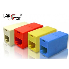 랜 커플러 CAT5E RJ45 UTP 랜선 연장 젠더 빨강 LS-CUP-ID8PR