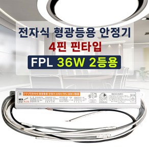 220V 램프용 전자식 형광등 안정기 FL FLR 20W 32W 40W PL FPL 24W 36W 55W 1등용 2등용 핀타입, 핀타입 PL 36W 2등용