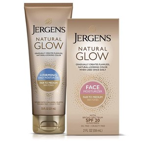 Jegens Natual Glow Gadual Glow 데일리 모이스처라이저 + 퍼밍 및 페이스 모이스처라이저 SPF 20 페어에서 미디엄, 1개, 59ml