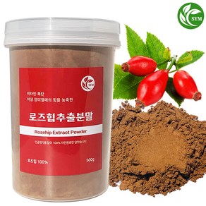 신영몰 로즈힙 추출 분말 가루 500g 수입산 로즈힙 100% 농축 고농축 퓨레 파우더, 1개