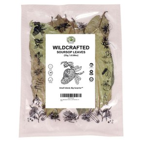 Gaviola Tea Company Wildcafted Gaviola Sousop (±25g / ±0.8oz) Appox. 100 Whole Leaves, 1개