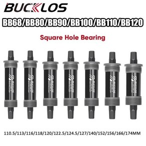 BUCKLOS 자전거 사각 BB 하단 브래킷 M도로 사이클링 스레드 110.5mm 113mm 140mm 174mm, 01 BB80-140MM