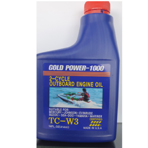 골드파워 TC-w3 2사이클 2행정 선외기 오토바이 엔진오일 가솔린, 1개, GOLD POWER - 1000