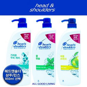 헤드앤숄더 애플프레쉬 쿨멘솔 가려운두피케어 샴푸 / 컨디셔닝 린스 850ml, 쿨 멘솔 샴푸, 1개