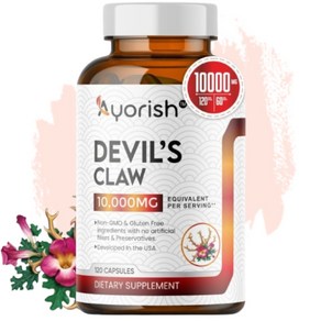 악마의발톱 데빌스클로우 10000mg 120베지캡슐 Ayoish Devil's Claw, 1개, 120정