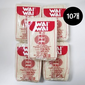 태국 와이와이 버미셀리 쌀국수 200gX10개 건면 분짜면 쏨땀 동남아요리 WAI WAI Bun Tuoi Vemicelli, 200g, 10개