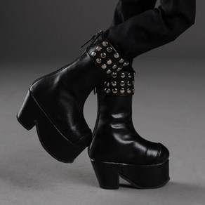 구체관절인형 하이힐 슈즈(부츠) (데미지세일)MSD - Platform Basic Boots (Black)