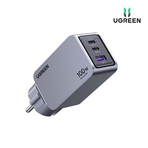 유그린 Nexode Po 100W 멀티 고속 PD GaN PPS C타입 USB 충전기, 1개, GRAY(25093)