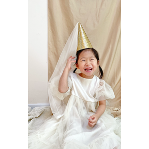 글리터 파티햇 꼬깔 모자 생일 파티 아기 고깔, 1개, 골드