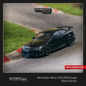 타막웍스 TARMAC WORKS T64G-009-MB 1 64 메르세데스 벤츠 C 63 AMG Coupe Black Seies 매트 블랙 다이캐스트 미니카 992862, 1개