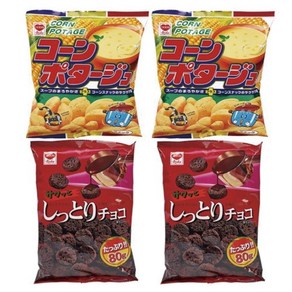 리스카 해피타임 듀오 과자 2종 x 2p 세트, 콘포타지 75g x 2p + 싯토리초코 80g x 2p, 1세트