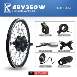 전기 자전거 변환 키트 후면 카세트 허브 모터 16-29 인치 700C 휠 Ebike KT 컨트롤러 포함 36V 48V 350W, 10 48V LCD4 SET, 05 27.5