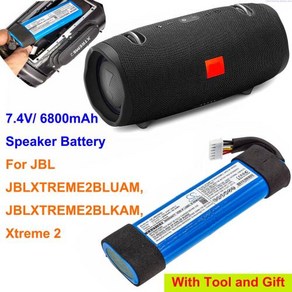 카메론 SUNINTE103 6800mAh 배터리 JBL JBLXTREME2BLKAM 용 시노 익스트림 JBLXTREME2BLUAM 2 스피커 2INR19662, 한개옵션0