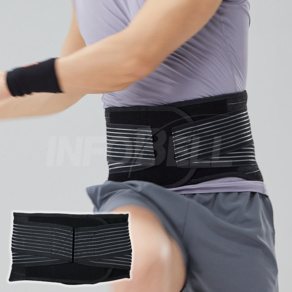 [인포벨]인크레디웨어 등 압박밴드 의료기기 INCREDIWEAR BACK BRACE, 1개, L