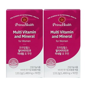 Nplus Multi Vitamin and Mineal fo Women 1 480mg x 90 x 2 엔플러스 멀티비타민과 미네랄 포우먼, 90정, 1개