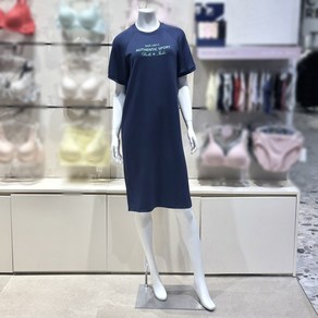FILA 휠라언더웨어 [ NC터미널점] 여성 라이프웨어 폴리 레이온 담보루 반팔 원피스 FI4OPH1641FIDB