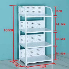 마트 음료수 진열대 편의점 매장용 매대 보관대 슈퍼마켓 디스플레이 수납 선반, 화이트길이54x너비30x100CM