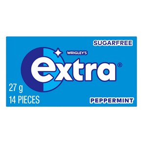 Wigley's 엑스트라 페퍼민트 츄잉껌 27g Exta Peppemint Chewing Gum, 1개