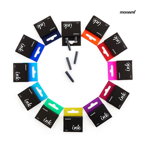 모나미 153 네오 만년필 잉크 카트리지 리필 1팩 5개입 국제규격 잉크 카트리지, 레드퍼플/열정적인상그리아