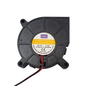 저소음 쿨링팬 60mm DC 12V 0.15A BCY6015D12L, 1개