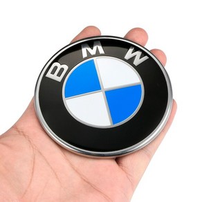 BMW엠블럼자동차 배지 전면 후드 보닛 후면 트렁크 엠블럼 블루 화이트 82mm BMW F30 F32 F34 F20 F10 X5 X, 01 Black_02 82mm 3 holes 1PCS