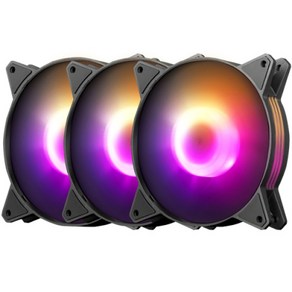 [dakFlash] C6MS RGB [시스템쿨러/120mm] [블랙] [3PACK], 블랙, 3개