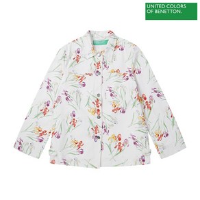 베네통 Flowe-pattened cotton jumpe 2S 2NFWDN00I 901