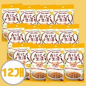 아이시아 고기생활 생선생활 고양이 주식 파우치 3P, [ON-2]아이시아 고기생활 닭고기, 60g, 12개