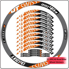 자전거휠데칼 DT RRC46 도로 자전거 휠셋 데칼 폭 20 30 40mm 휠 스티커 MTB 림 필름 방수 사이클 액세서리 장식, 10 Width 30mm oange, 1개