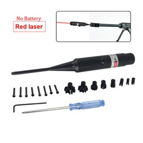 전술 사냥 녹색 빨간색 레이저 도트 보어 sighte 키트 구경 Riflescope Aisoft 광학 Boesighte Colimad, 02 Red No Battey, 1개