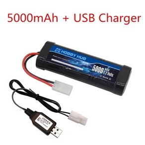 대용량 7.2V 5000mAh Ni-MH 배터리 팩 타미야 플러그 충전기 및 SC * 6 셀 RC 제어 자동차 완구용