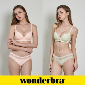 [Wondeba] 원더브라 메쉬 레이스 노와이어 브라팬티 4종세트 WBW3N0103_T