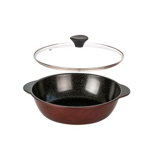 독일 바니니 IH 메가스톤 와인 인덕션 겸용 전골냄비 28cm 유리뚜껑포함, 1개