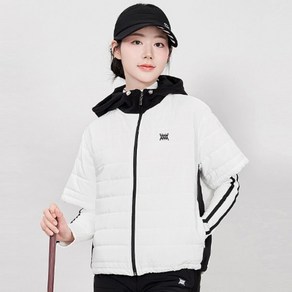 [체스골프-무료배송] 미우 퍼포먼스 뮤론 여성골프 후드 반팔패딩 여자골프반팔패딩 여성겨울골프패딩