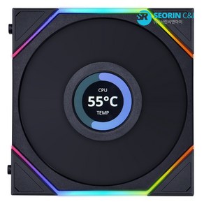 LIAN LI UNI FAN TL120 LCD 블랙 1팩, 1개