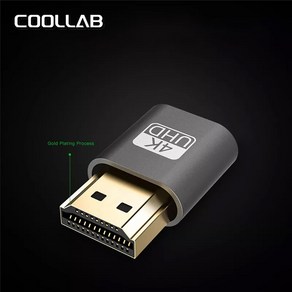 HDMI 더미플러그 원격 채굴 가상모니터 디스플레이 에뮬레이터 4K 60Hz, S1블랙, 1개