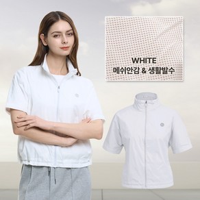 [투엘라] 여성 반팔 골프 자켓_윈드홀릭 테니스 러닝 스포츠 레이어드 바람막이 반팔 점퍼