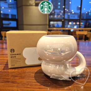 [정품] 스타벅스 베이비 스네이크 머그 355ml Baby Snake Mug 355ml 스타벅스 2025 뉴이어 MD 설선물 스타벅스 선물박스 + 쇼핑백, 1개, 화이트