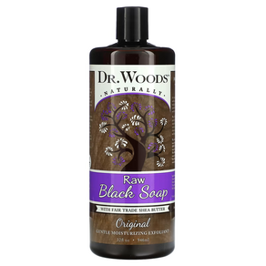 닥터우즈 로우 블랙 솝 오리지날 32oz(946ml) Dr. Woods Raw African Black Soap