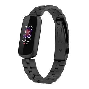 핀흔 핏빗 럭스 fitbit luxe/ fitbit luxe special edition 무광메탈 밴드 스트랩 시계줄, 블랙