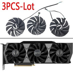 선풍기 교체용 쿨러 ZOTAC RTX 3070 트리니티 OC 그래픽 카드 냉각 87mm GA92S2U, 한개옵션1, 04 Fan - 3PCS