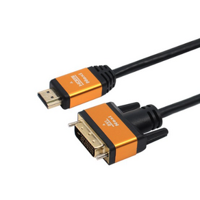 넥시 HDMI 2.0 to DVI 골드메탈 모니터 케이블 V2.0, 2개, 3m