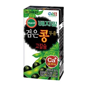 베지밀 검은콩 고칼슘 두유, 190ml, 64개