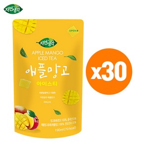 자연생각 애플망고 아이스티 190ml x30팩, 30개