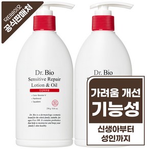 닥터바이오 센시티브 가려움 개선 고보습 로션 앤 오일, 250g, 2개